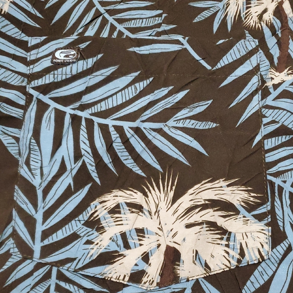 Tropical Palm Print Men's Shirt - Picture 2 of 7